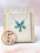 Desert Jasper Blue Flower Petals Necklace MADE TO ORDER-Necklaces-Krush Kandy, Women's Online Fashion Boutique Located in Phoenix, Arizona (Scottsdale Area)