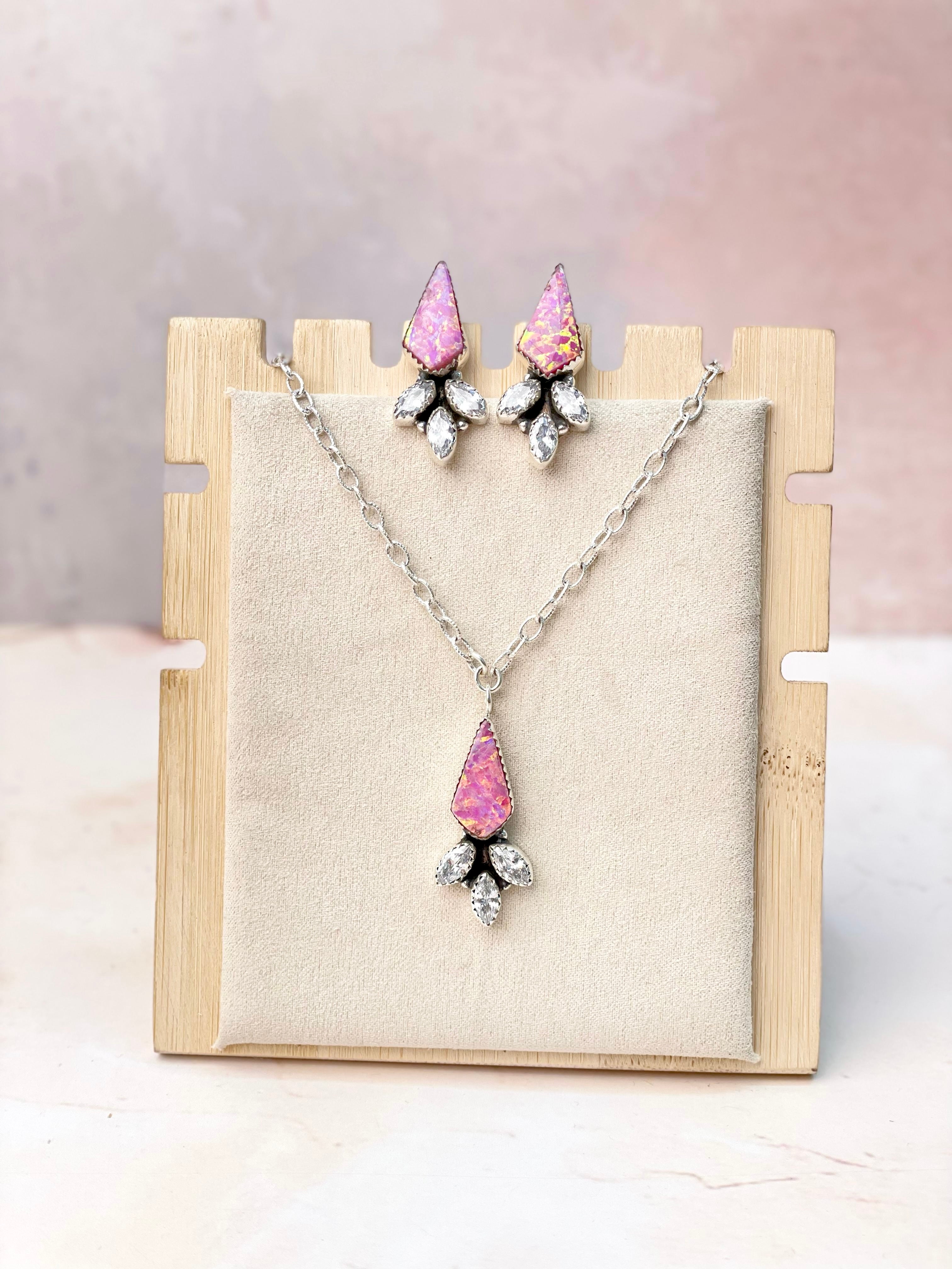 Multi Opal CZ Classy Sets-Necklaces-Krush Kandy, Women's Online Fashion Boutique Located in Phoenix, Arizona (Scottsdale Area)