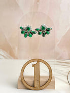 Irish Green Dahlia Studs sno 3-Earrings-Krush Kandy, Women's Online Fashion Boutique Located in Phoenix, Arizona (Scottsdale Area)