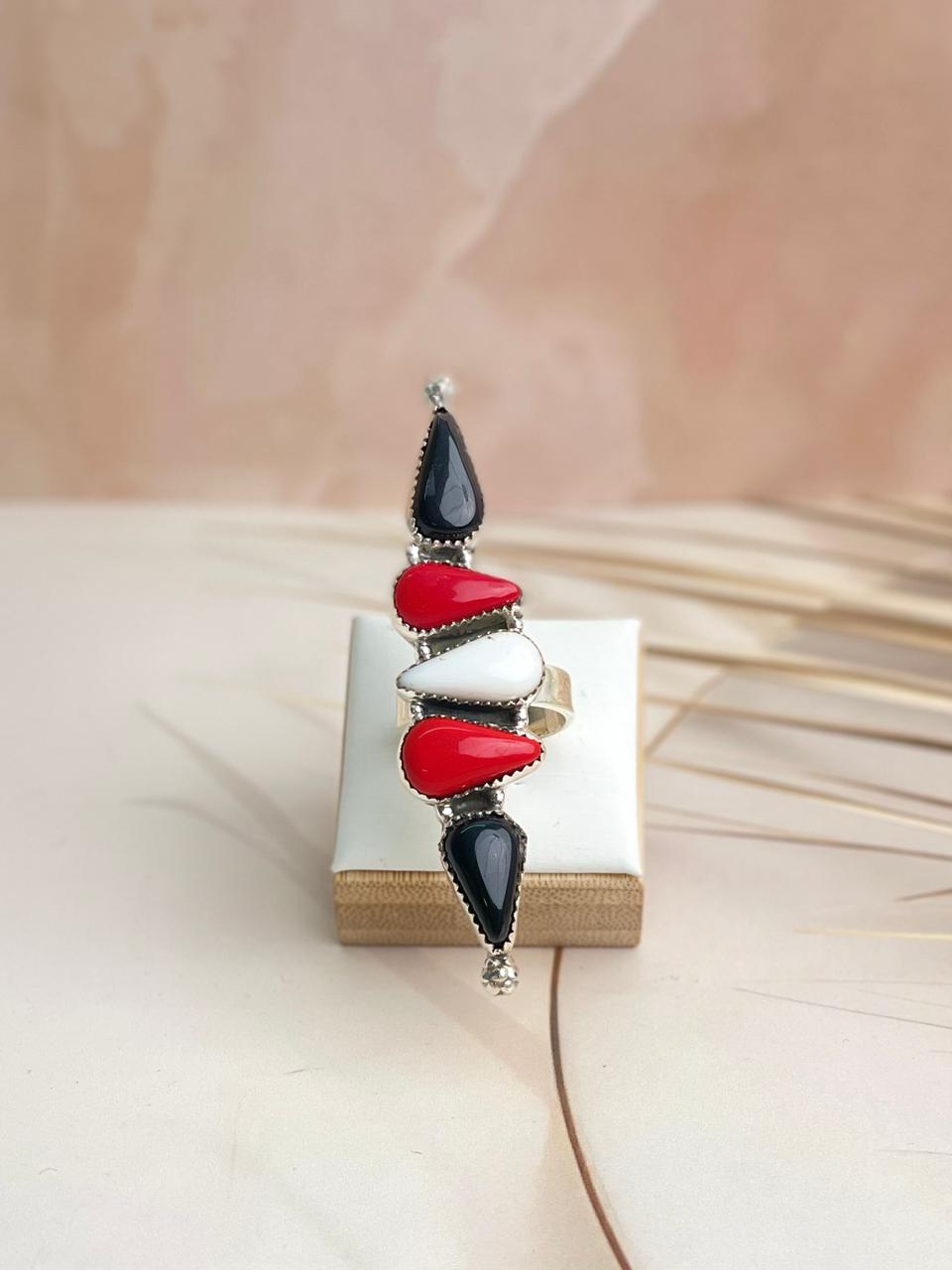 Halloween Crawler Rings Rosarita & Black Onyx sno 6-Rings-Krush Kandy, Women's Online Fashion Boutique Located in Phoenix, Arizona (Scottsdale Area)