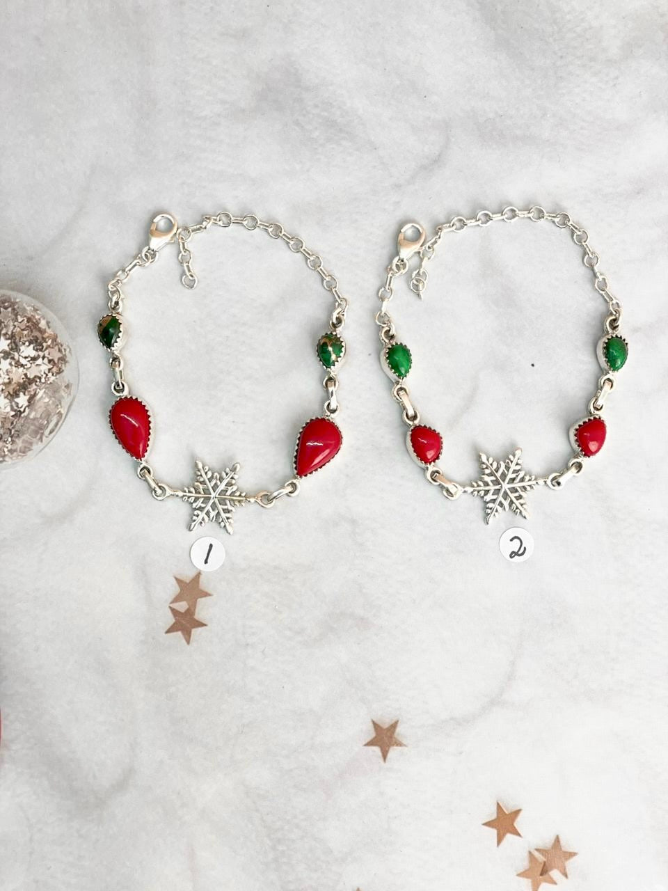 Christmas in Kandyland Snowflake Bracelet-Bracelets-Krush Kandy, Women's Online Fashion Boutique Located in Phoenix, Arizona (Scottsdale Area)