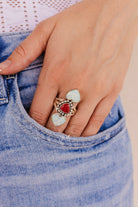 Opal Heart Stone Crawler-Crawler Rings-Krush Kandy, Women's Online Fashion Boutique Located in Phoenix, Arizona (Scottsdale Area)