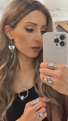 Arrow Stamped Fringe Stone Earrings-Drop Earrings-Krush Kandy, Women's Online Fashion Boutique Located in Phoenix, Arizona (Scottsdale Area)