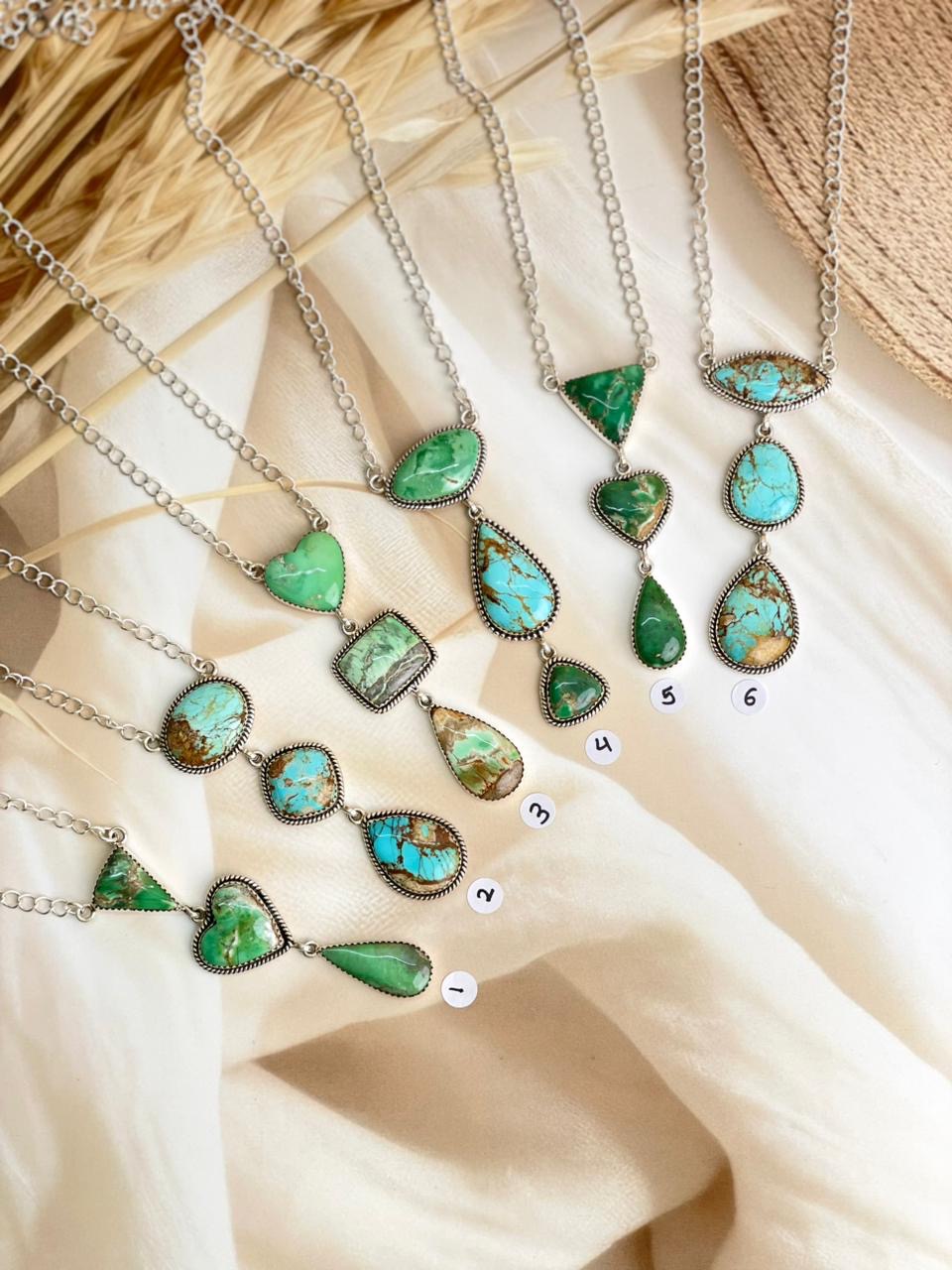 Australian Turquoise & Varascite Lariat Necklace Sno 32-Necklaces-Krush Kandy, Women's Online Fashion Boutique Located in Phoenix, Arizona (Scottsdale Area)