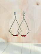 Amber, Turquoise & Crystal Boho Earrings-Earrings-Krush Kandy, Women's Online Fashion Boutique Located in Phoenix, Arizona (Scottsdale Area)