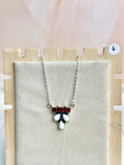 Amber, Turquoise & Crystal Dainty Necklace-Necklaces-Krush Kandy, Women's Online Fashion Boutique Located in Phoenix, Arizona (Scottsdale Area)