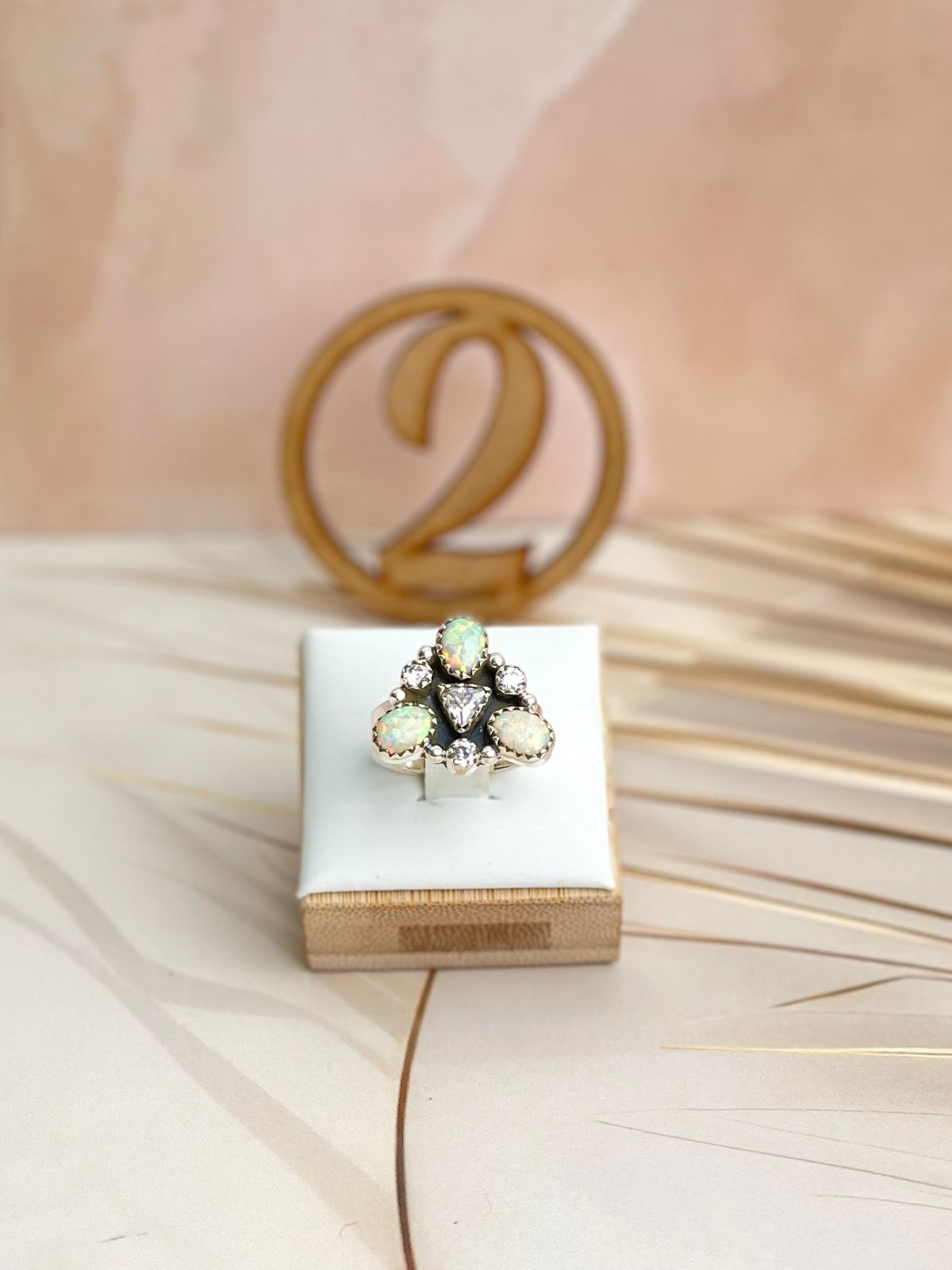 Opal Triad Cluster Rings-Rings-Krush Kandy, Women's Online Fashion Boutique Located in Phoenix, Arizona (Scottsdale Area)