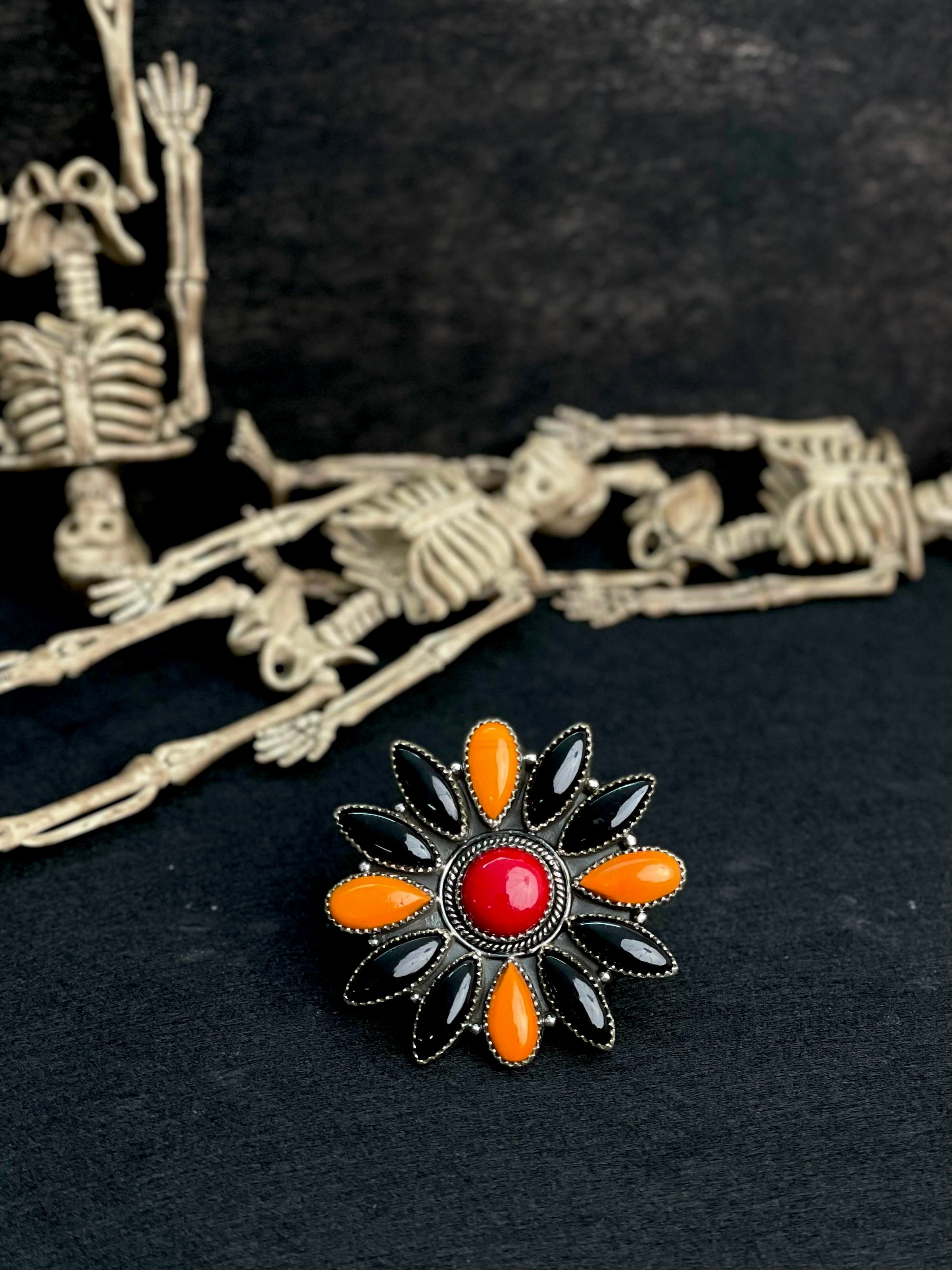 Halloween Ring Rosarita & Black Onyx sno 35-Rings-Krush Kandy, Women's Online Fashion Boutique Located in Phoenix, Arizona (Scottsdale Area)