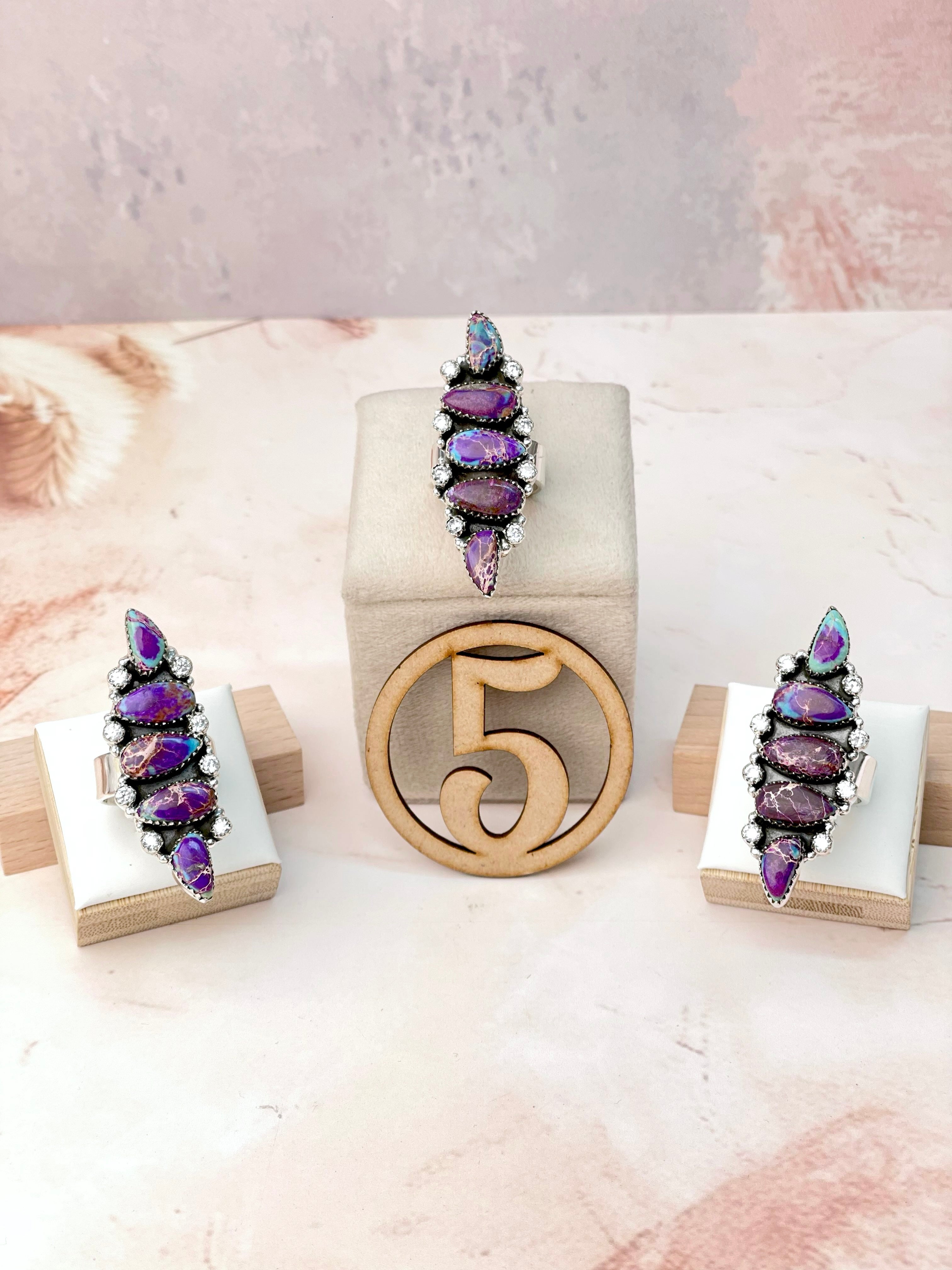 Jasper and CZ Crawler Rings-Rings-Krush Kandy, Women's Online Fashion Boutique Located in Phoenix, Arizona (Scottsdale Area)