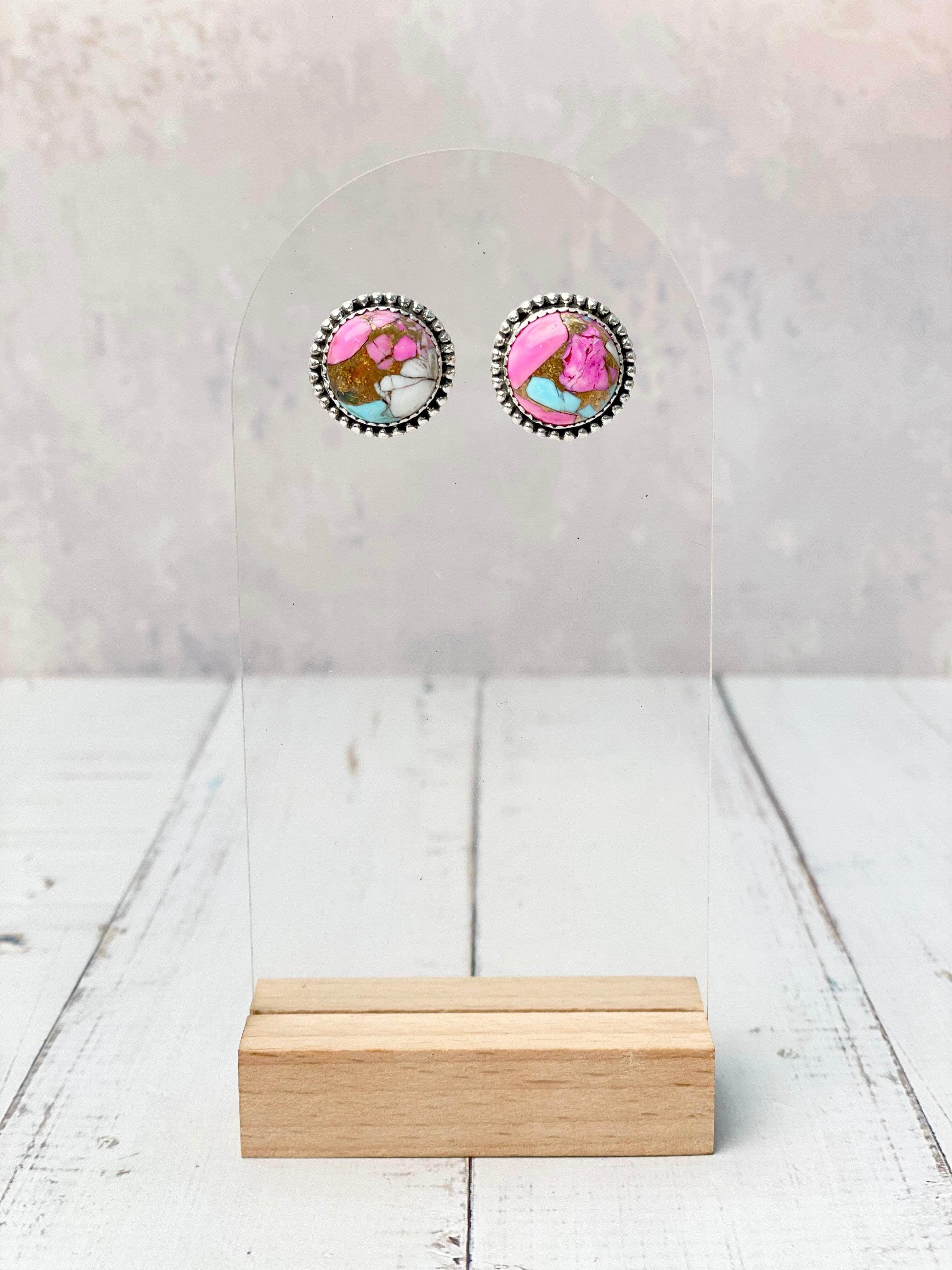 Cotton Kandy Circle Stud Earrings-Earrings-Krush Kandy, Women's Online Fashion Boutique Located in Phoenix, Arizona (Scottsdale Area)