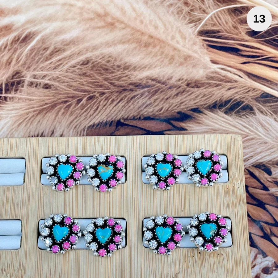 You Complete Me Stone Earrings-Stud Earrings-Krush Kandy, Women's Online Fashion Boutique Located in Phoenix, Arizona (Scottsdale Area)