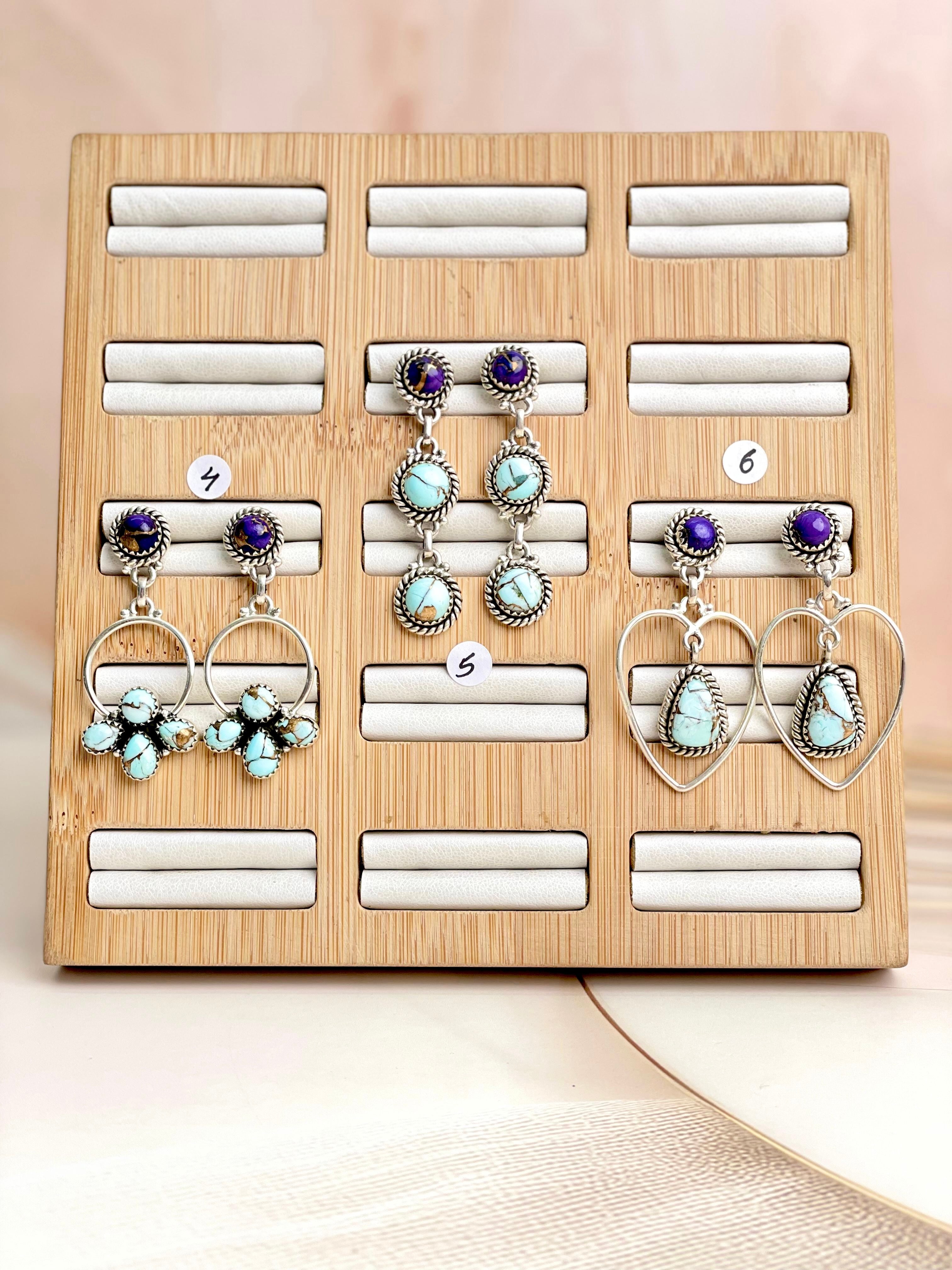 Purple Dahlia Cluster Earrings-Earrings-Krush Kandy, Women's Online Fashion Boutique Located in Phoenix, Arizona (Scottsdale Area)