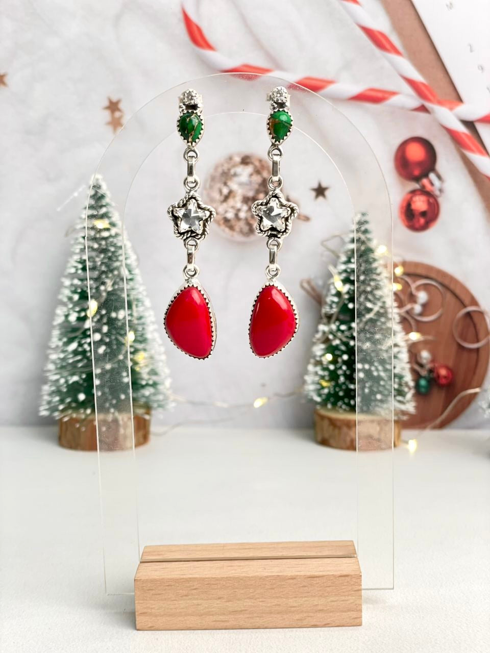 Christmas in Kandyland Star Drop Studs-Earrings-Krush Kandy, Women's Online Fashion Boutique Located in Phoenix, Arizona (Scottsdale Area)