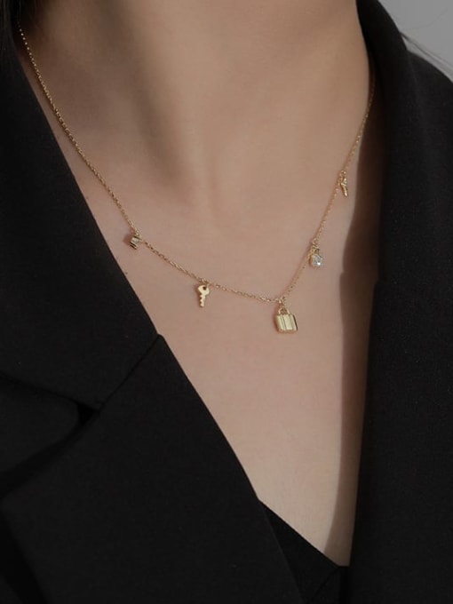 Locked In Crystal Minimalist Necklace-Necklaces-Krush Kandy, Women's Online Fashion Boutique Located in Phoenix, Arizona (Scottsdale Area)