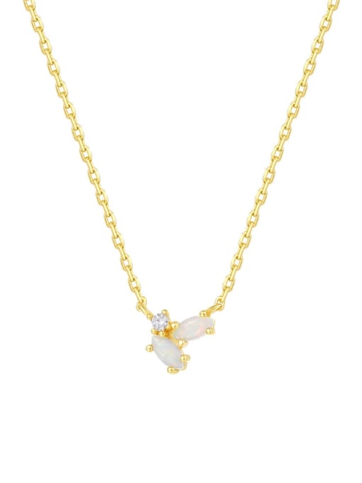 Opal Geometric Dainty Necklace-Necklaces-Krush Kandy, Women's Online Fashion Boutique Located in Phoenix, Arizona (Scottsdale Area)