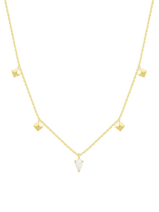 Krush Opal Geometric Dainty Necklace-Necklaces-Krush Kandy, Women's Online Fashion Boutique Located in Phoenix, Arizona (Scottsdale Area)
