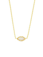 White Opal Geometric Minimalist Necklace-Necklaces-Krush Kandy, Women's Online Fashion Boutique Located in Phoenix, Arizona (Scottsdale Area)