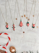 Holly Jolly Red & White Christmas Necklaces-Necklaces-Krush Kandy, Women's Online Fashion Boutique Located in Phoenix, Arizona (Scottsdale Area)
