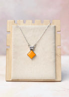 Tangerine Rosarita CZ Dainty Chain Necklace-Necklaces-Krush Kandy, Women's Online Fashion Boutique Located in Phoenix, Arizona (Scottsdale Area)