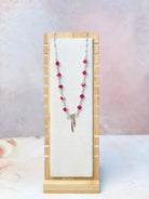 Desert Jasper & Bow Necklace-Necklaces-Krush Kandy, Women's Online Fashion Boutique Located in Phoenix, Arizona (Scottsdale Area)