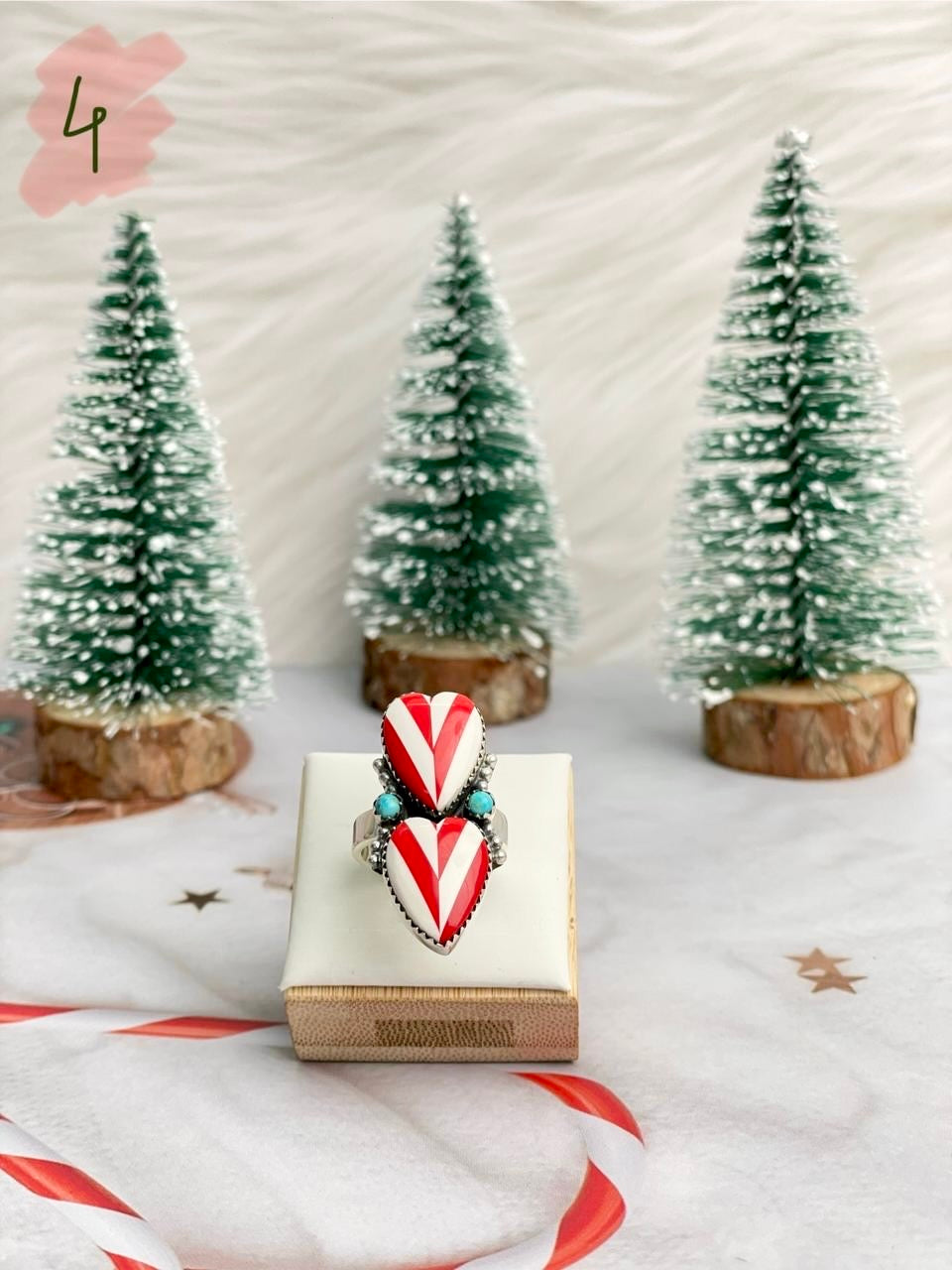 Holly Jolly Red & White Christmas Rings-Rings-Krush Kandy, Women's Online Fashion Boutique Located in Phoenix, Arizona (Scottsdale Area)