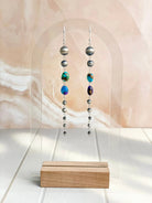 Desert Pearl Dahlia Long Dangle Earrings-Earrings-Krush Kandy, Women's Online Fashion Boutique Located in Phoenix, Arizona (Scottsdale Area)