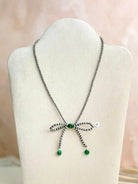 Desert Pearl & Multi Dahlia Bow Necklaces-Necklaces-Krush Kandy, Women's Online Fashion Boutique Located in Phoenix, Arizona (Scottsdale Area)