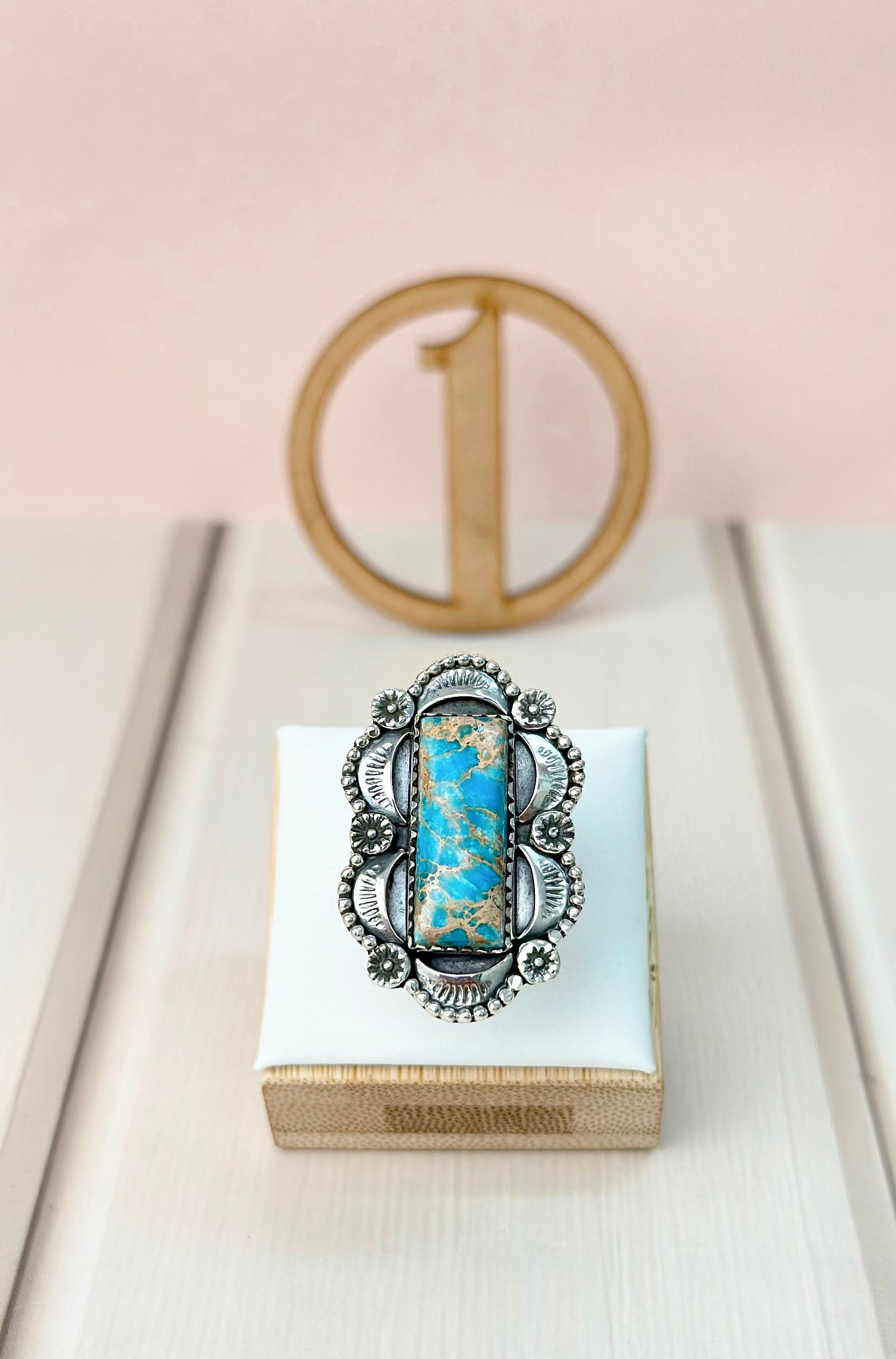 Moonlit Bloom Floral Boho Statement Ring-Rings-Krush Kandy, Women's Online Fashion Boutique Located in Phoenix, Arizona (Scottsdale Area)