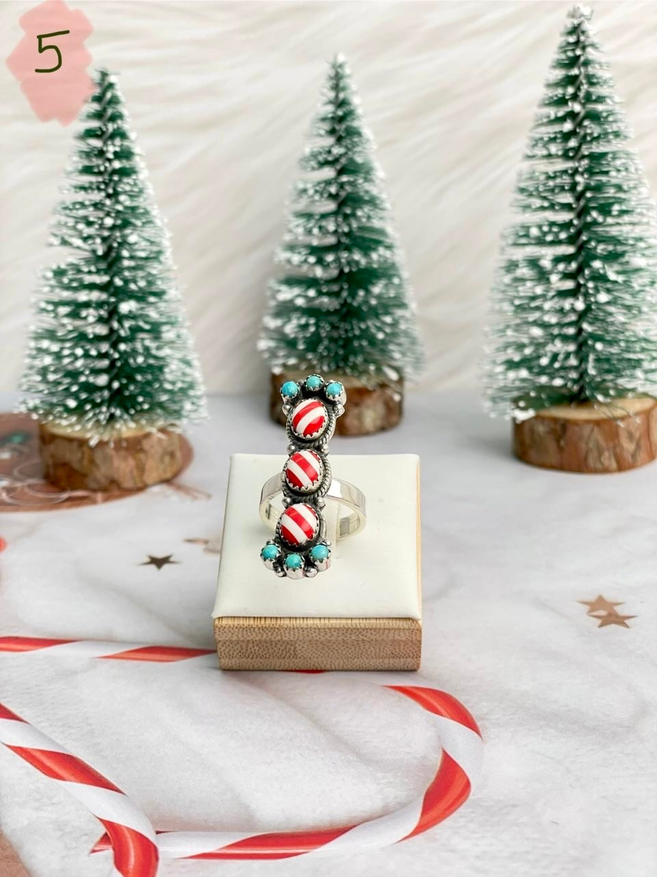 Holly Jolly Red & White Christmas Rings-Rings-Krush Kandy, Women's Online Fashion Boutique Located in Phoenix, Arizona (Scottsdale Area)