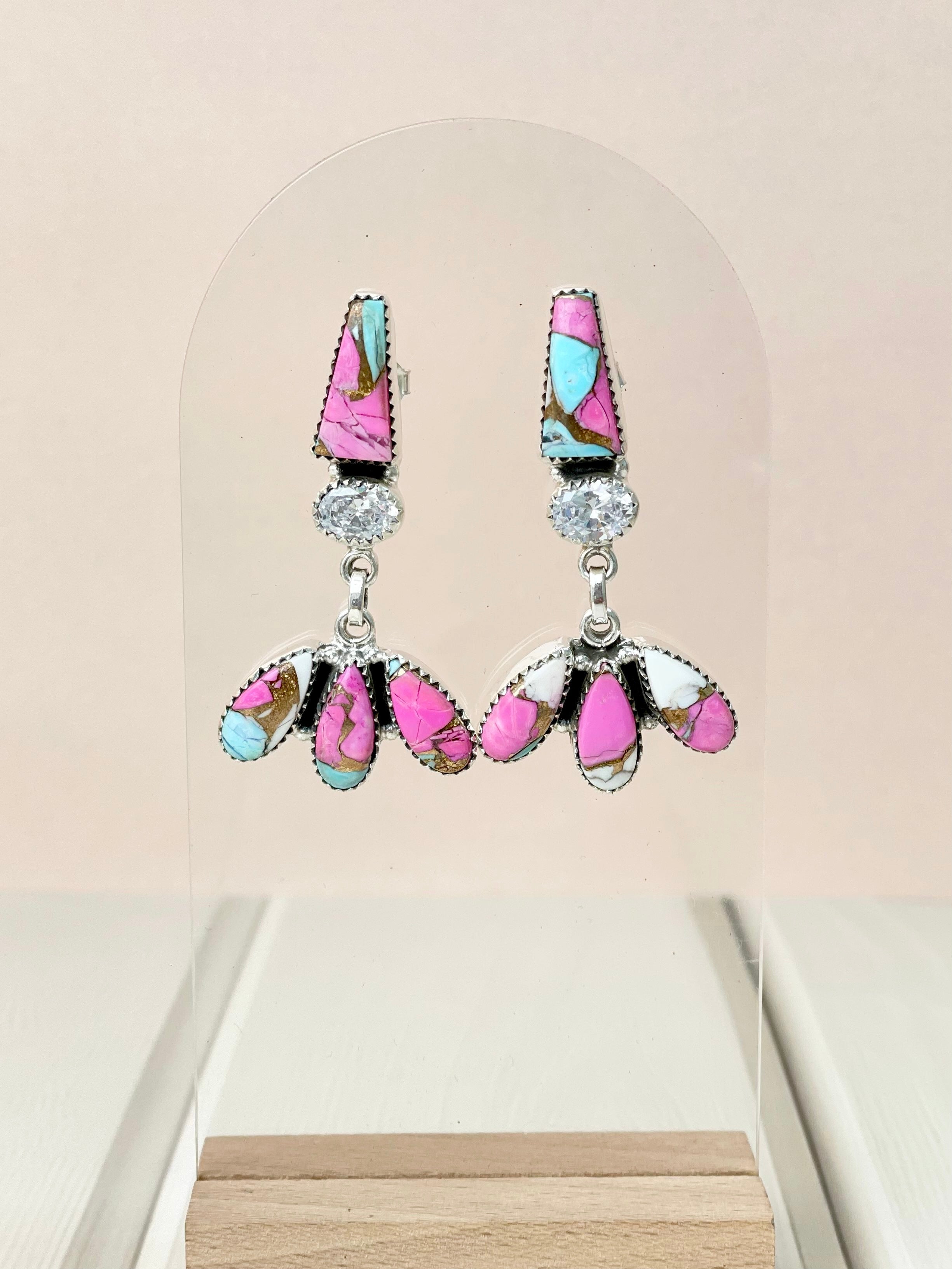Cotton Candy Earrings Bno. 29-Earrings-Krush Kandy, Women's Online Fashion Boutique Located in Phoenix, Arizona (Scottsdale Area)