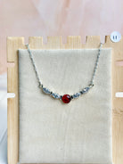 Amber, Turquoise & Crystal Dainty Necklace-Necklaces-Krush Kandy, Women's Online Fashion Boutique Located in Phoenix, Arizona (Scottsdale Area)