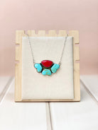 Half Red Rosarita Daisy Chain Pendants-Necklaces-Krush Kandy, Women's Online Fashion Boutique Located in Phoenix, Arizona (Scottsdale Area)