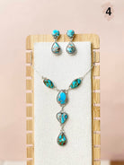 Desert Blue Jasper Necklace and Earring Set-Necklaces-Krush Kandy, Women's Online Fashion Boutique Located in Phoenix, Arizona (Scottsdale Area)
