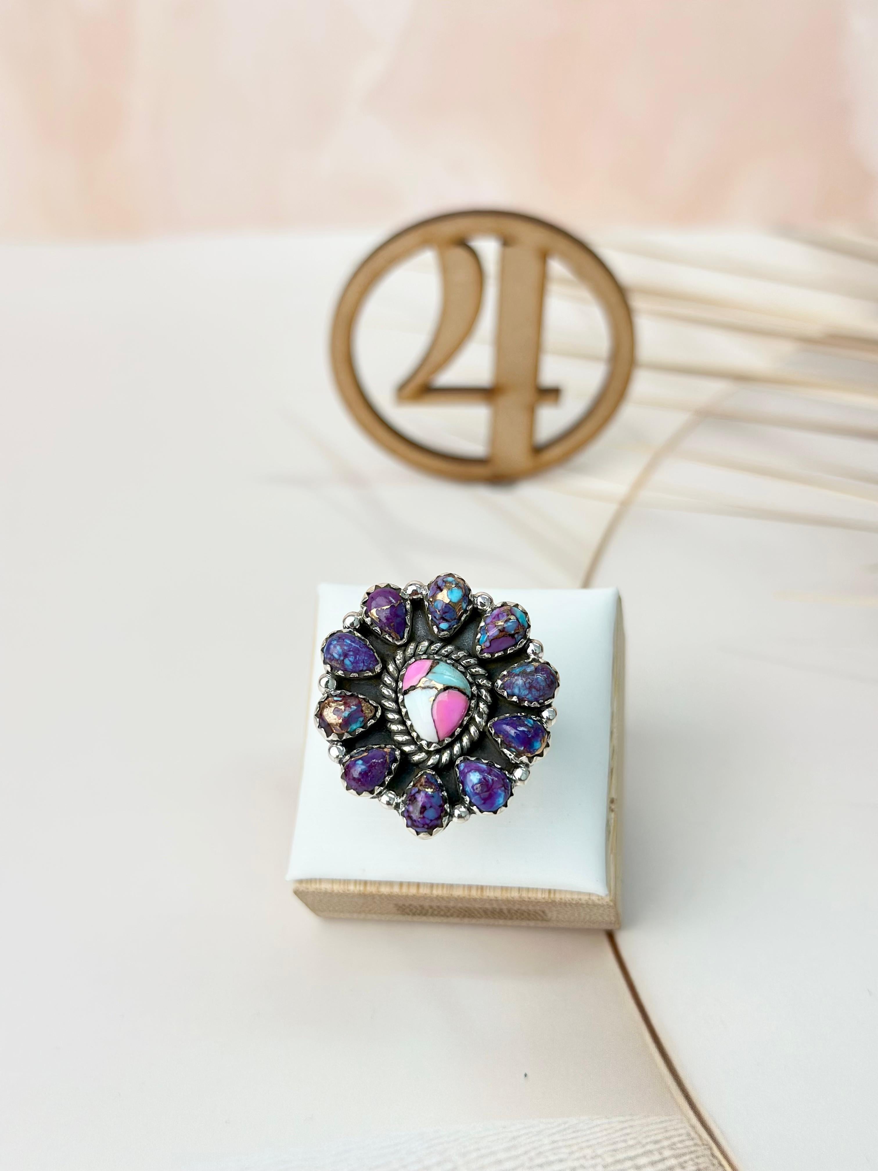 Various Multi Dahlia Ring Clusters-Rings-Krush Kandy, Women's Online Fashion Boutique Located in Phoenix, Arizona (Scottsdale Area)