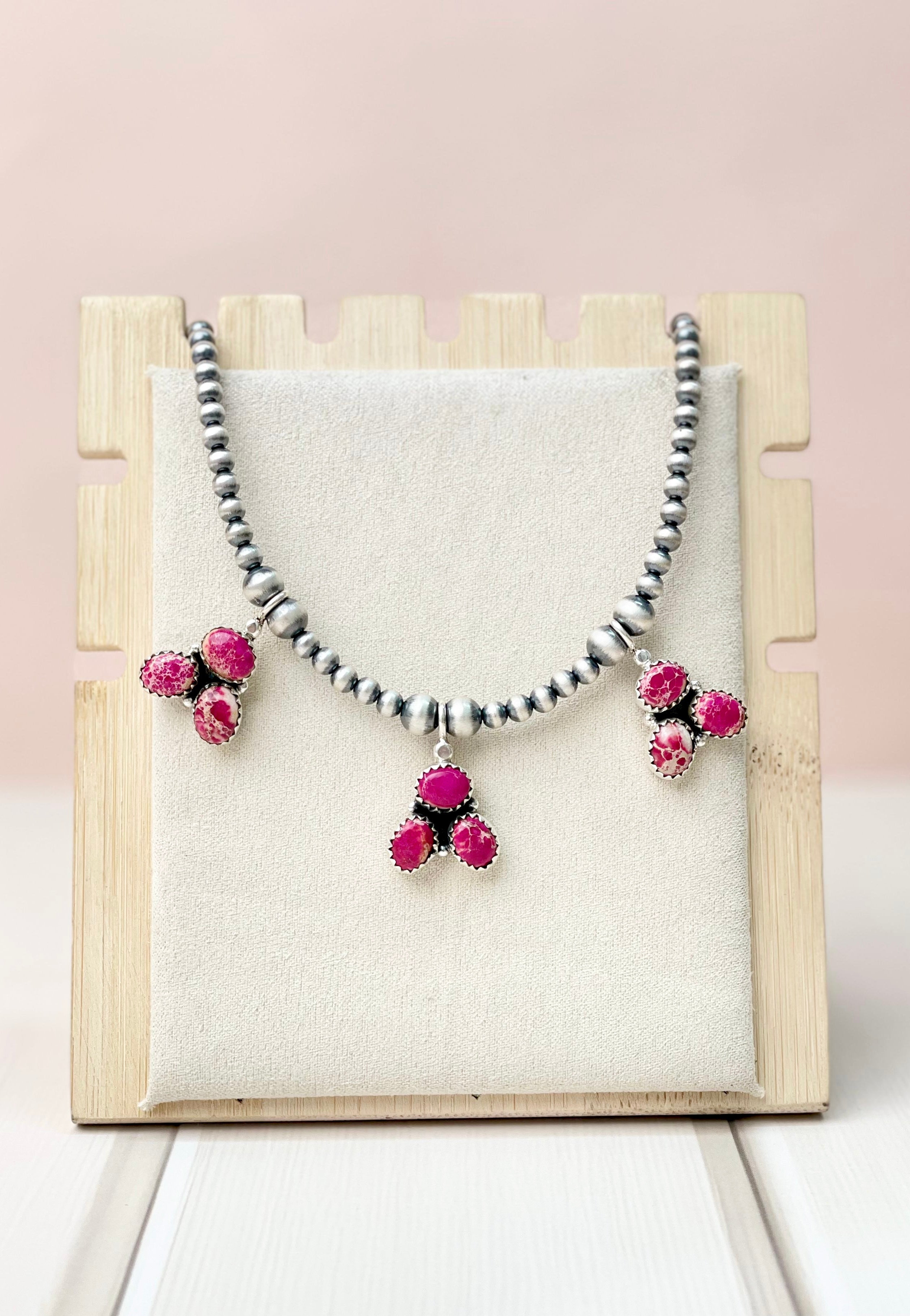 Southwest Desert Jasper Pearl Necklace-Necklaces-Krush Kandy, Women's Online Fashion Boutique Located in Phoenix, Arizona (Scottsdale Area)