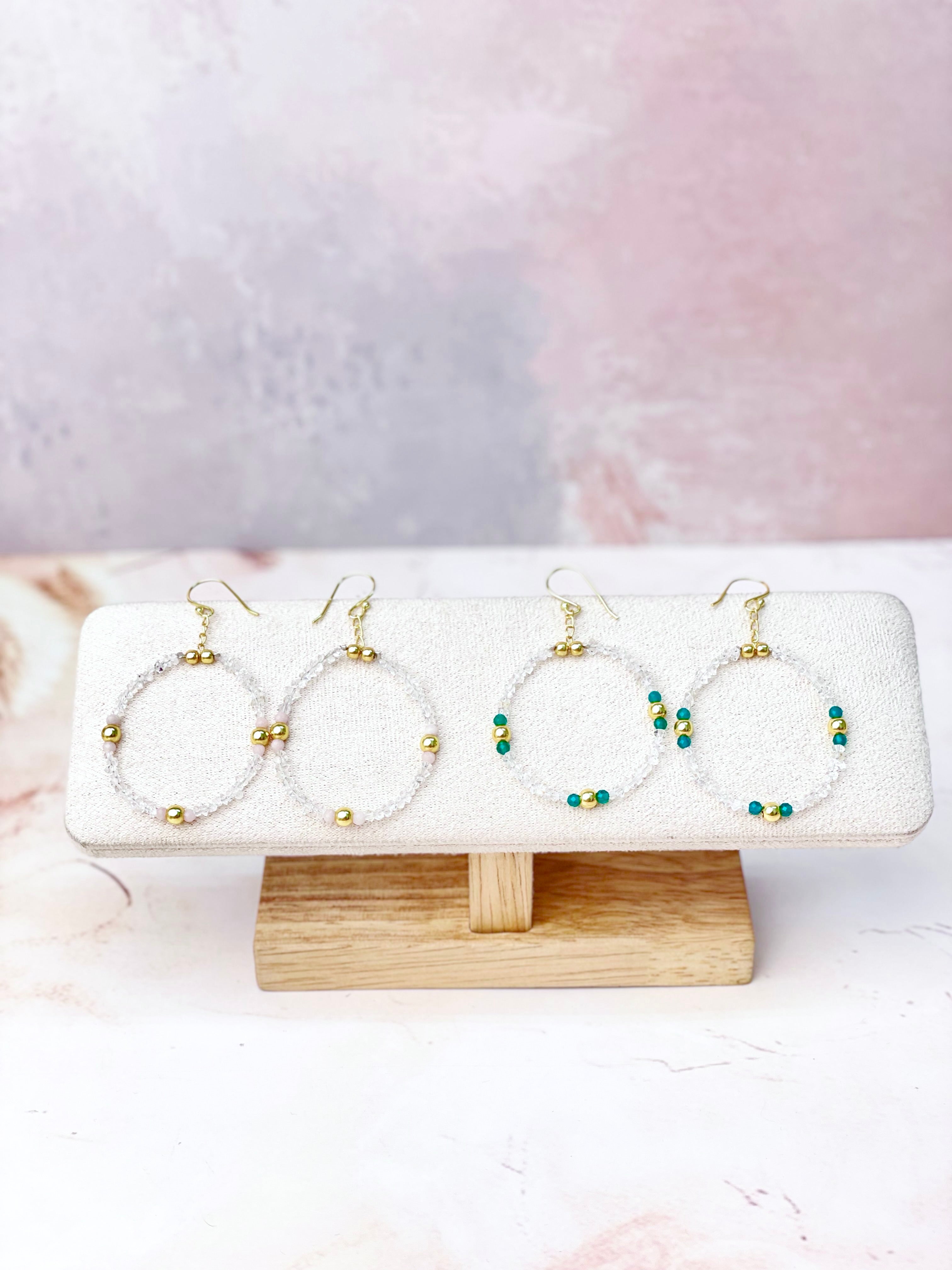 Herkimer Bling Multi Gem Oval Earrings-Earrings-Krush Kandy, Women's Online Fashion Boutique Located in Phoenix, Arizona (Scottsdale Area)