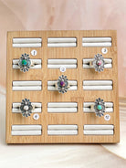 Double Daisy Multi Stone Ring-Rings-Krush Kandy, Women's Online Fashion Boutique Located in Phoenix, Arizona (Scottsdale Area)