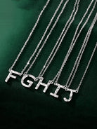 Sterling Silver Letter Minimalist Necklace-Necklaces-Krush Kandy, Women's Online Fashion Boutique Located in Phoenix, Arizona (Scottsdale Area)