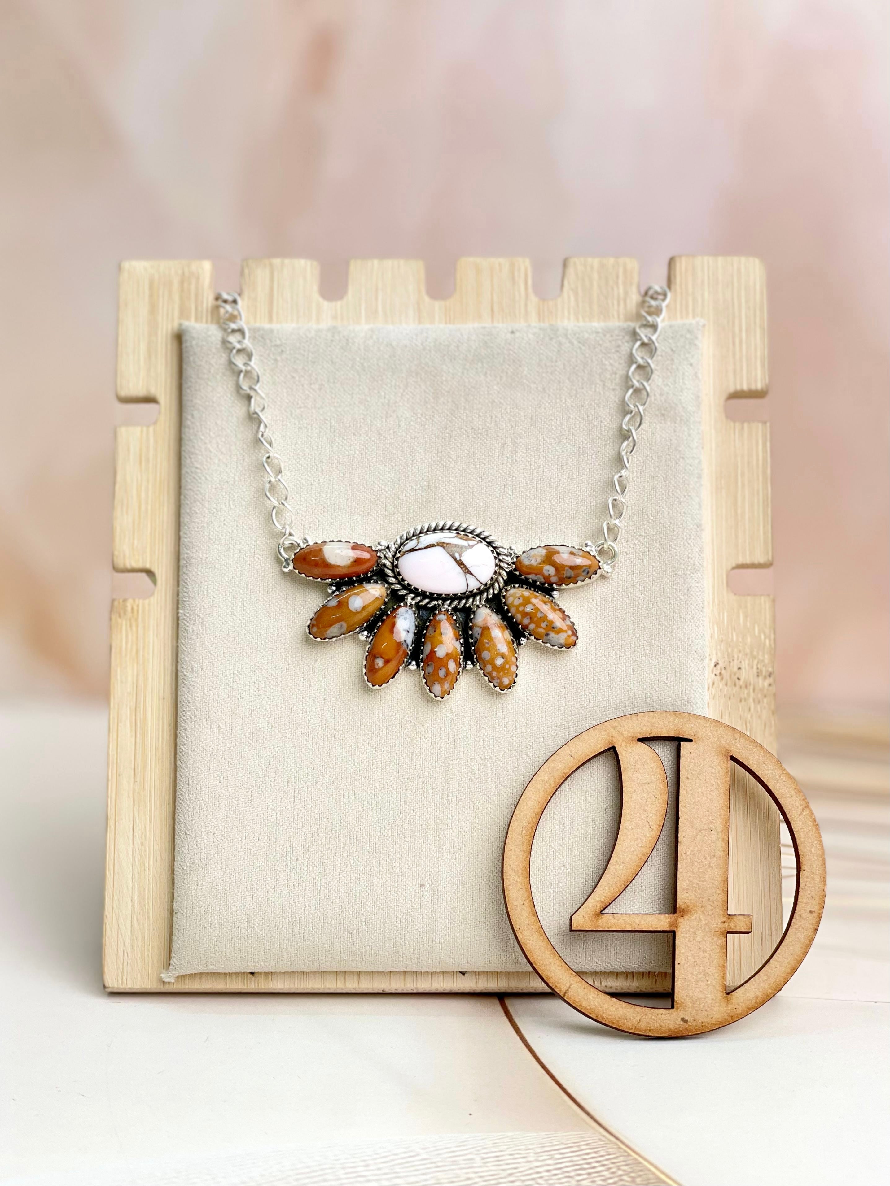 Angel Dahlia & Deer Fawn Necklace no12-Necklaces-Krush Kandy, Women's Online Fashion Boutique Located in Phoenix, Arizona (Scottsdale Area)