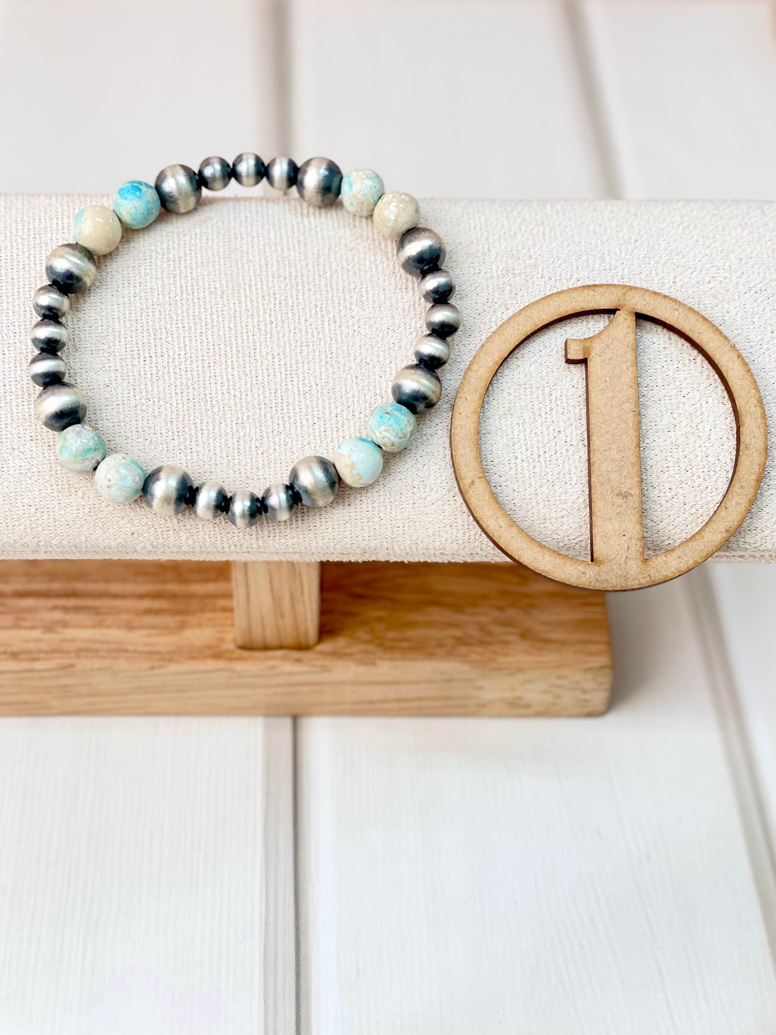 Desert Jasper Stretch Bracelet-Bracelets-Krush Kandy, Women's Online Fashion Boutique Located in Phoenix, Arizona (Scottsdale Area)