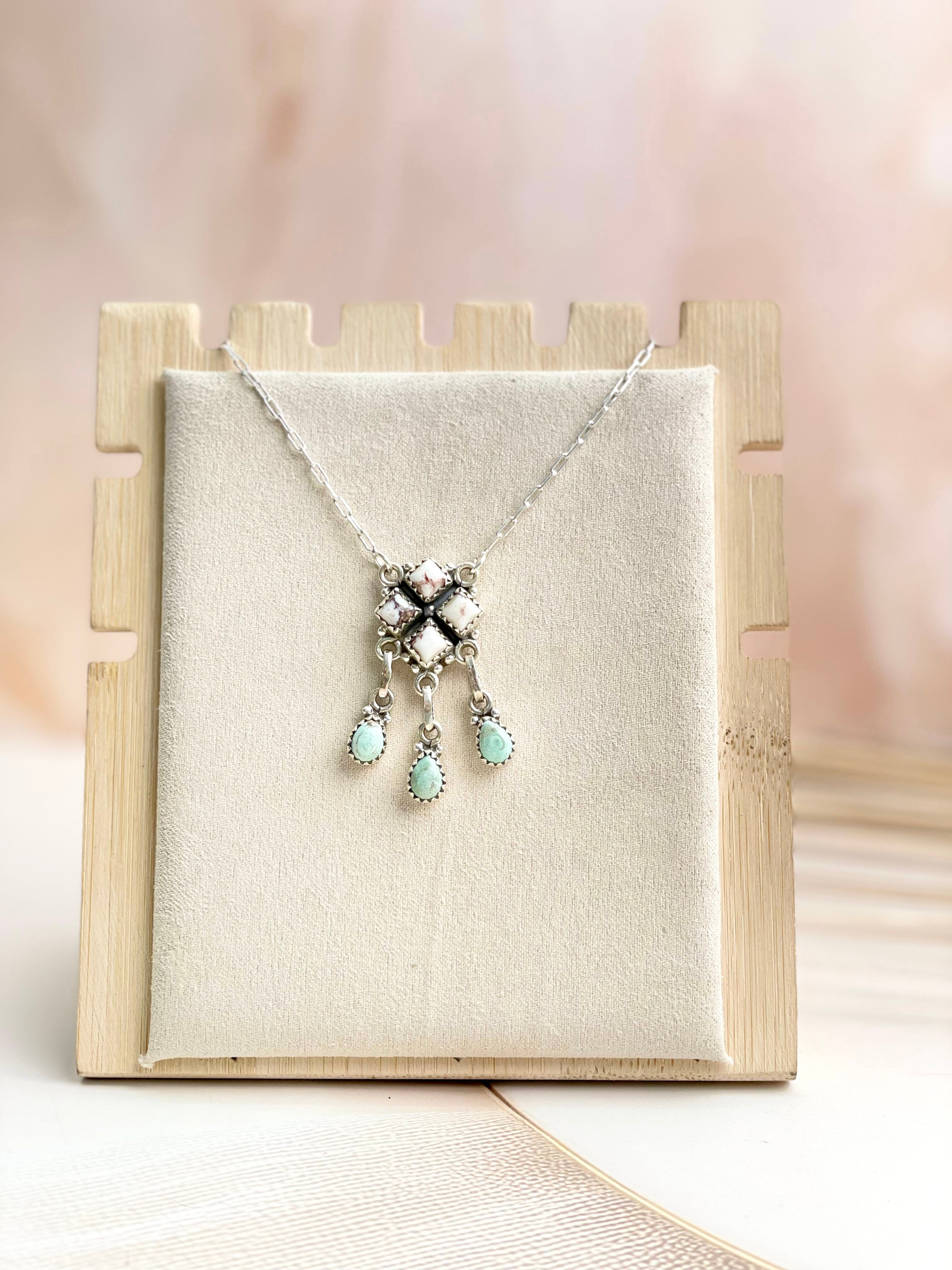 Wild Horse & Varascite Necklace Sno 4-Necklaces-Krush Kandy, Women's Online Fashion Boutique Located in Phoenix, Arizona (Scottsdale Area)