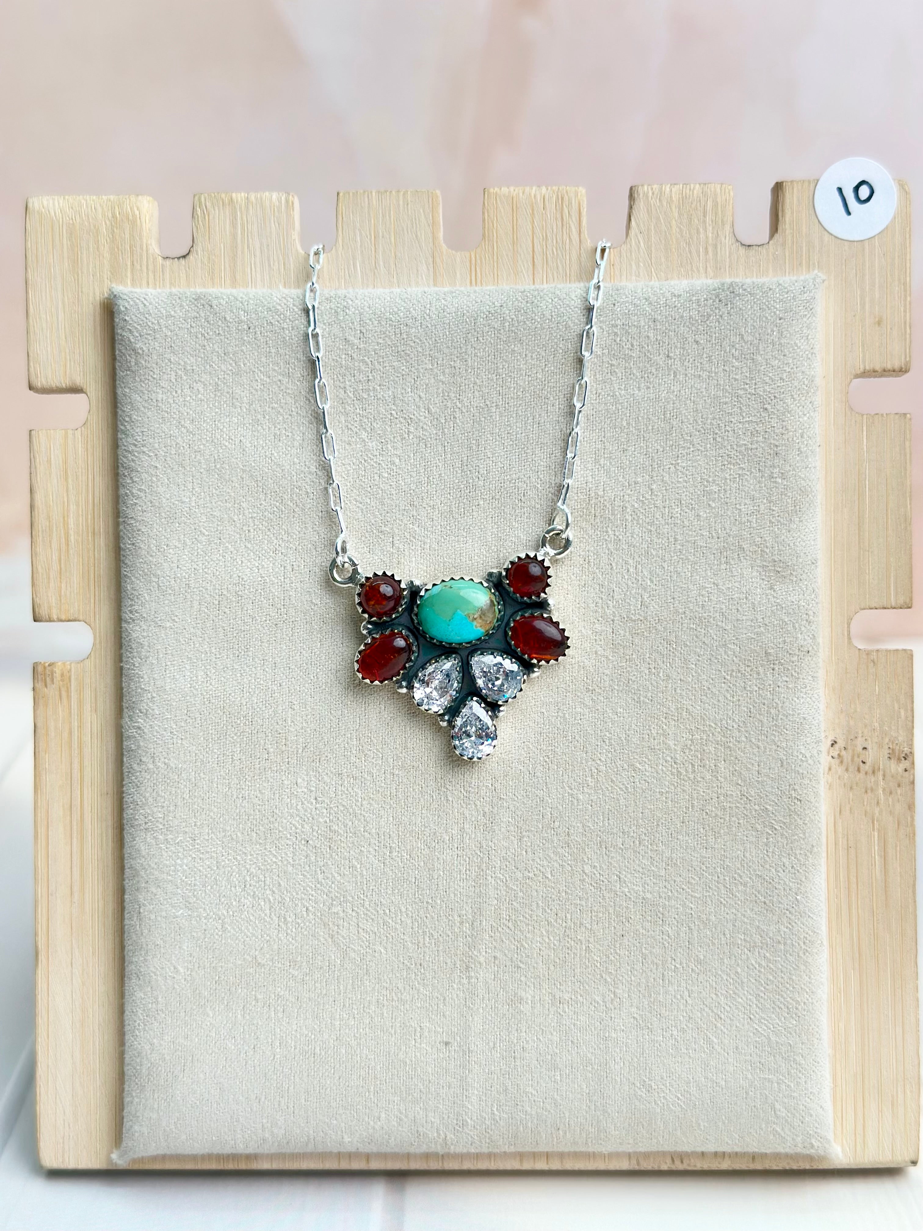 Amber, Turquoise & Crystal Necklaces-Necklaces-Krush Kandy, Women's Online Fashion Boutique Located in Phoenix, Arizona (Scottsdale Area)