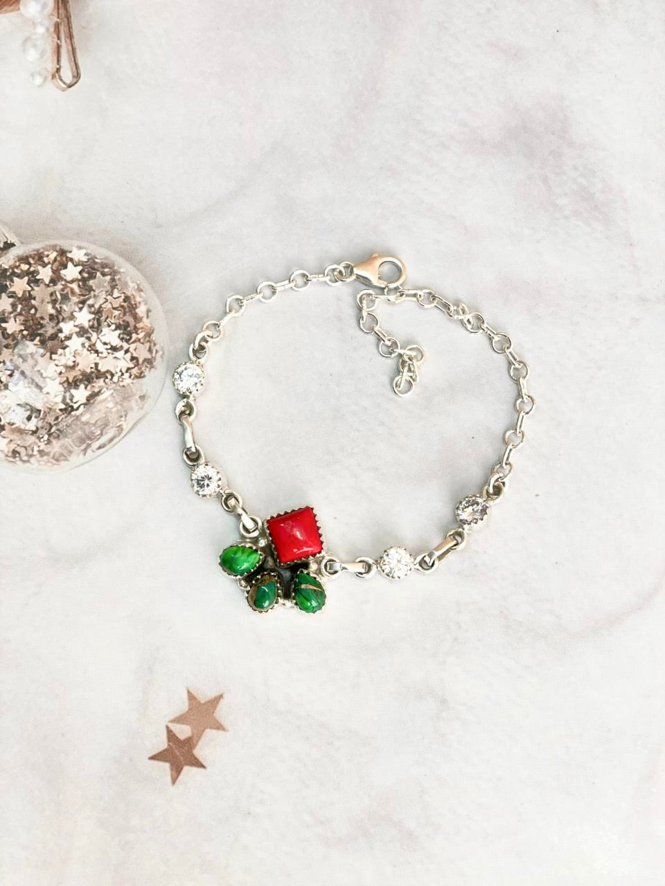 Christmas in Kandyland CZ & Cluster Bracelet-Bracelets-Krush Kandy, Women's Online Fashion Boutique Located in Phoenix, Arizona (Scottsdale Area)
