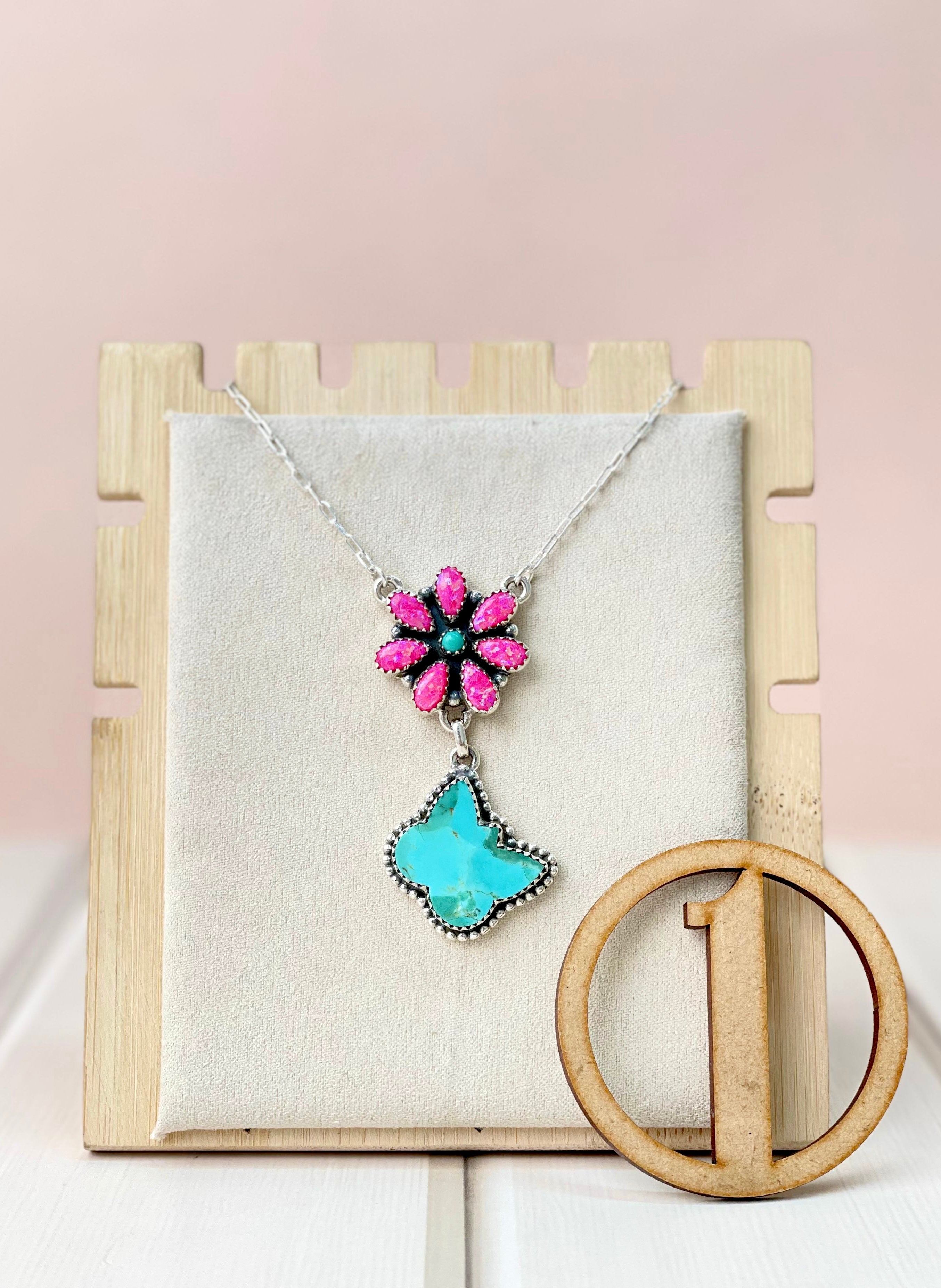 Butterfly in the Bloom Chain Pendants-Necklaces-Krush Kandy, Women's Online Fashion Boutique Located in Phoenix, Arizona (Scottsdale Area)