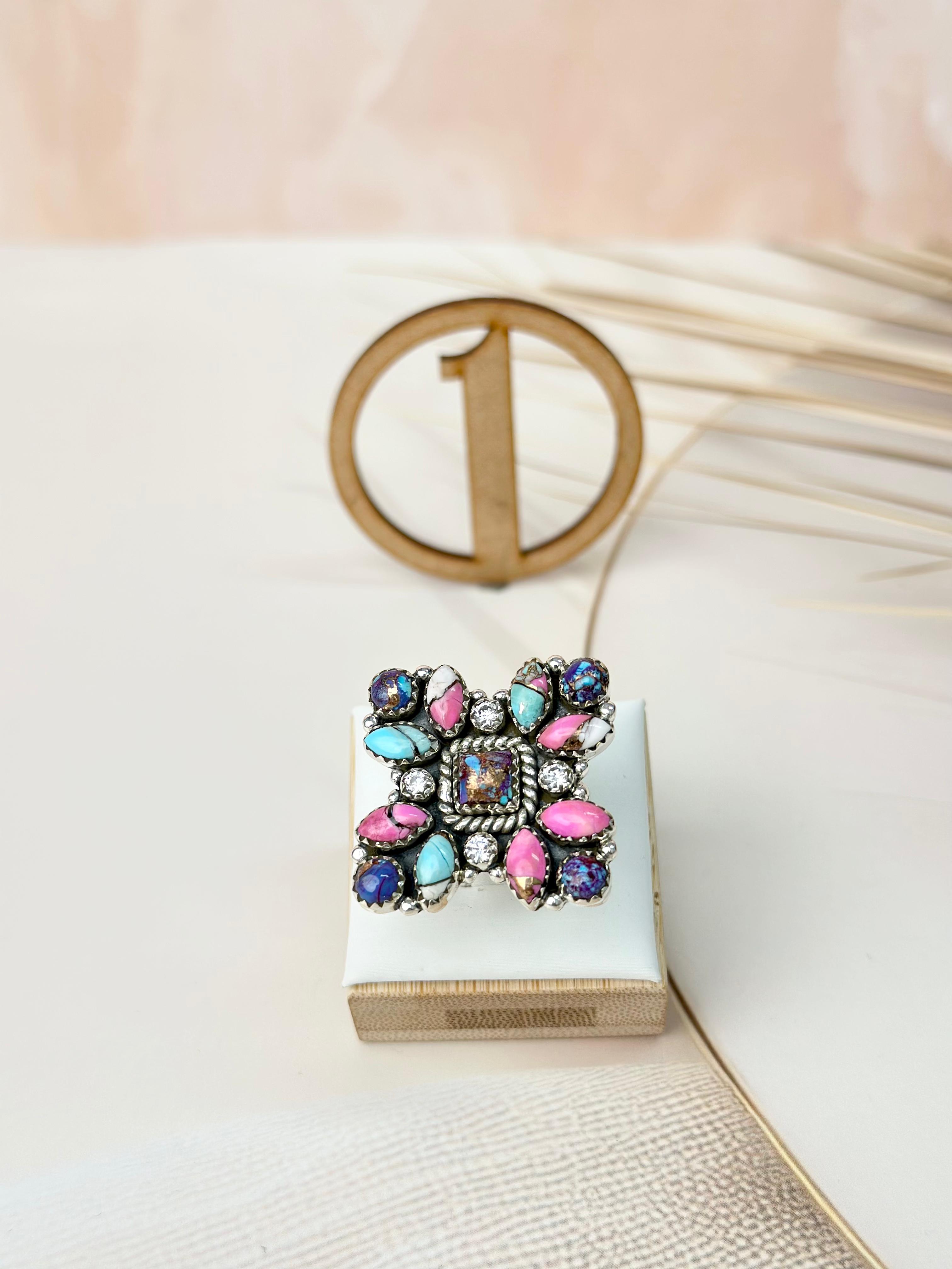 Various Multi Dahlia Ring Clusters-Rings-Krush Kandy, Women's Online Fashion Boutique Located in Phoenix, Arizona (Scottsdale Area)