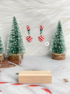 Holly Jolly Red & White Christmas Earrings-Earrings-Krush Kandy, Women's Online Fashion Boutique Located in Phoenix, Arizona (Scottsdale Area)