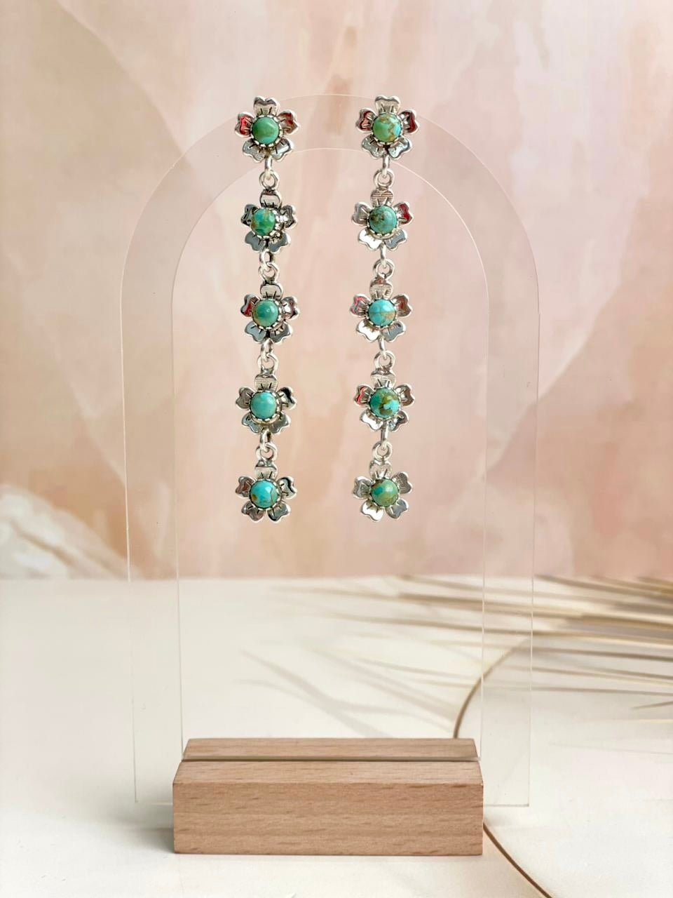 Sterling 5 Flower Dangle Studs-Earrings-Krush Kandy, Women's Online Fashion Boutique Located in Phoenix, Arizona (Scottsdale Area)