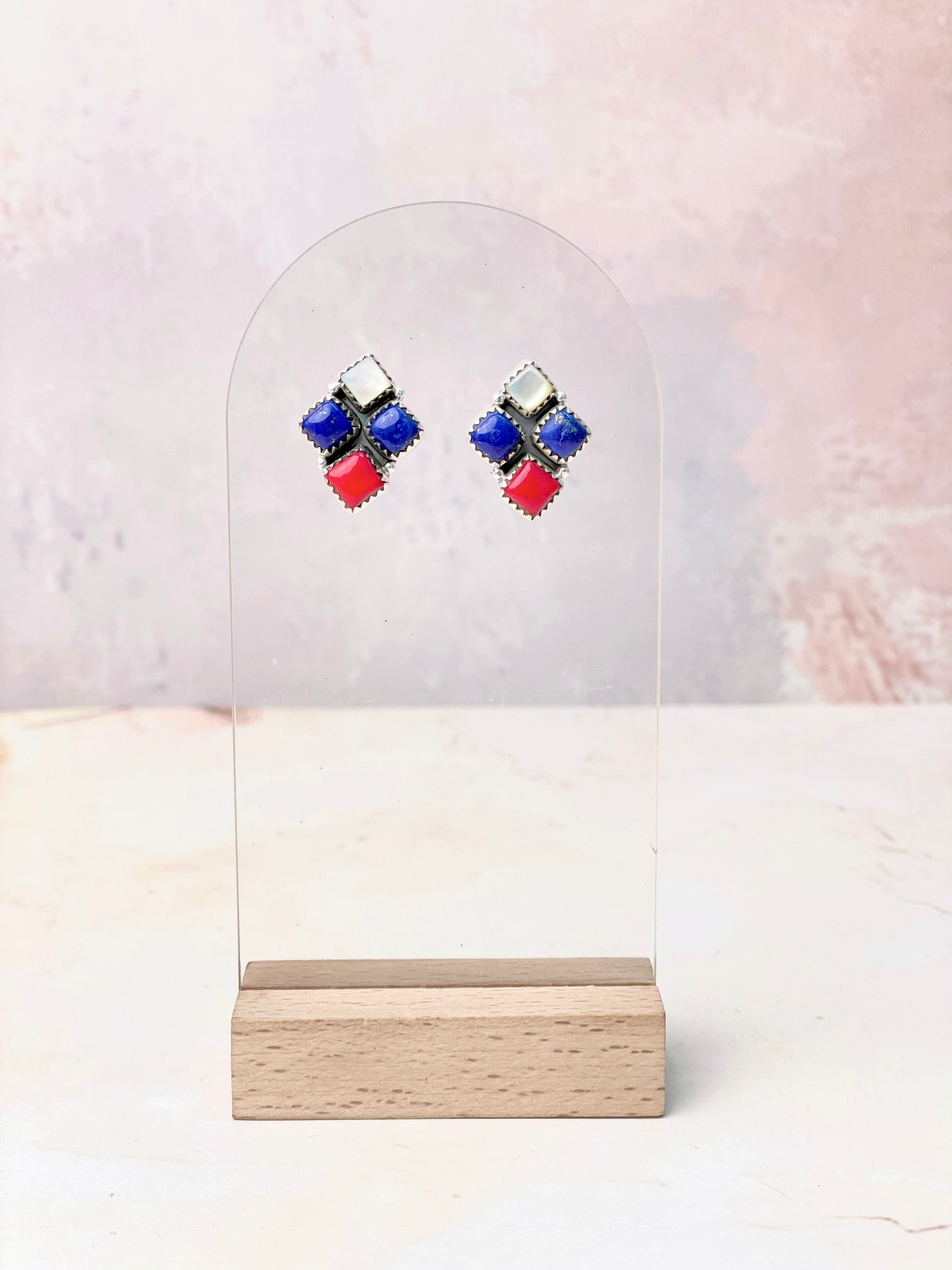 Pearl Coyote Twinkles Studs-Earrings-Krush Kandy, Women's Online Fashion Boutique Located in Phoenix, Arizona (Scottsdale Area)