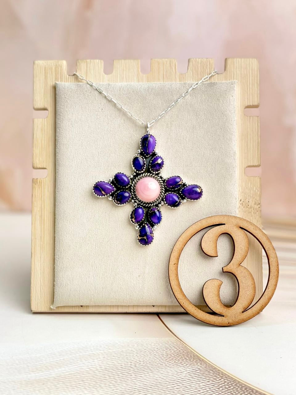 Pink Conch & Berry Dahlia Cluster Necklace-Necklaces-Krush Kandy, Women's Online Fashion Boutique Located in Phoenix, Arizona (Scottsdale Area)