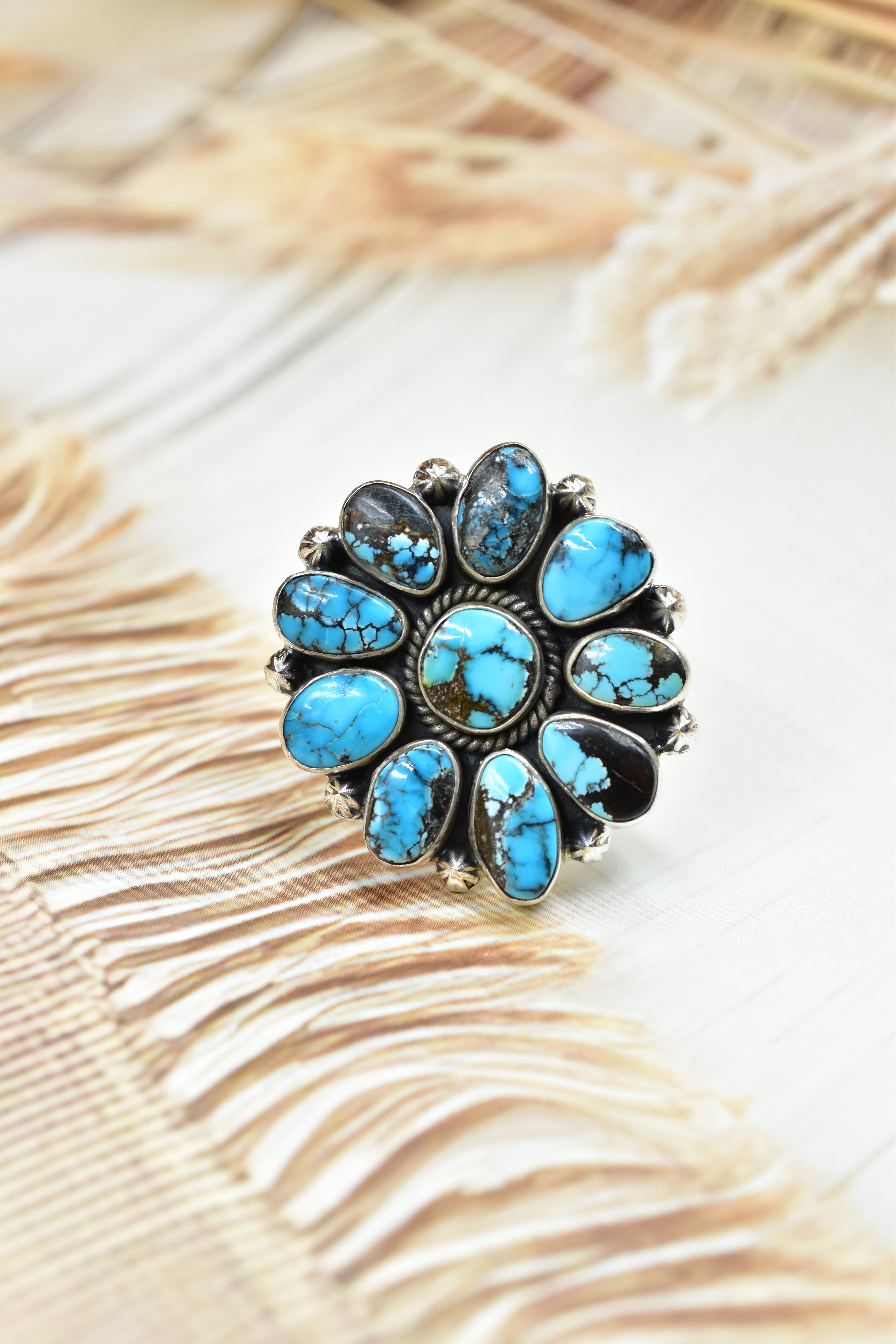 Desert Blue Jasper Blooming Rings-Rings-Krush Kandy, Women's Online Fashion Boutique Located in Phoenix, Arizona (Scottsdale Area)